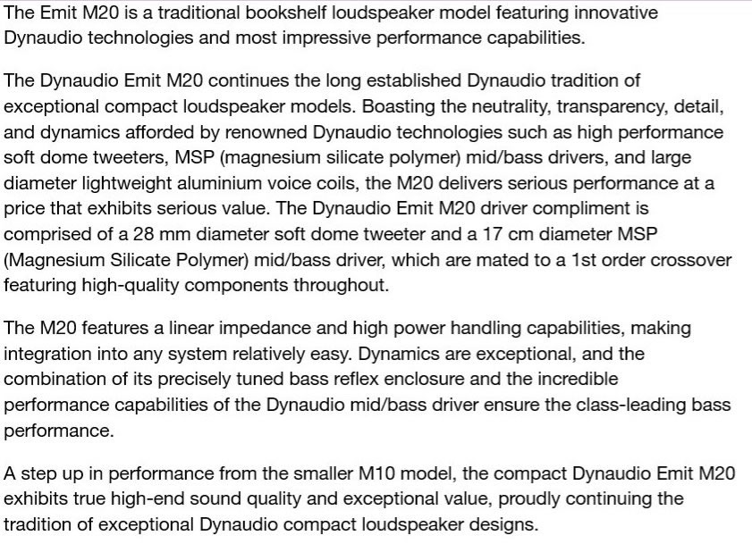 dynaudio emit m20