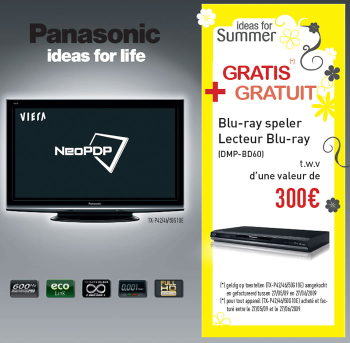 Panasonic Viera plasmatelevisie TX-P42G10